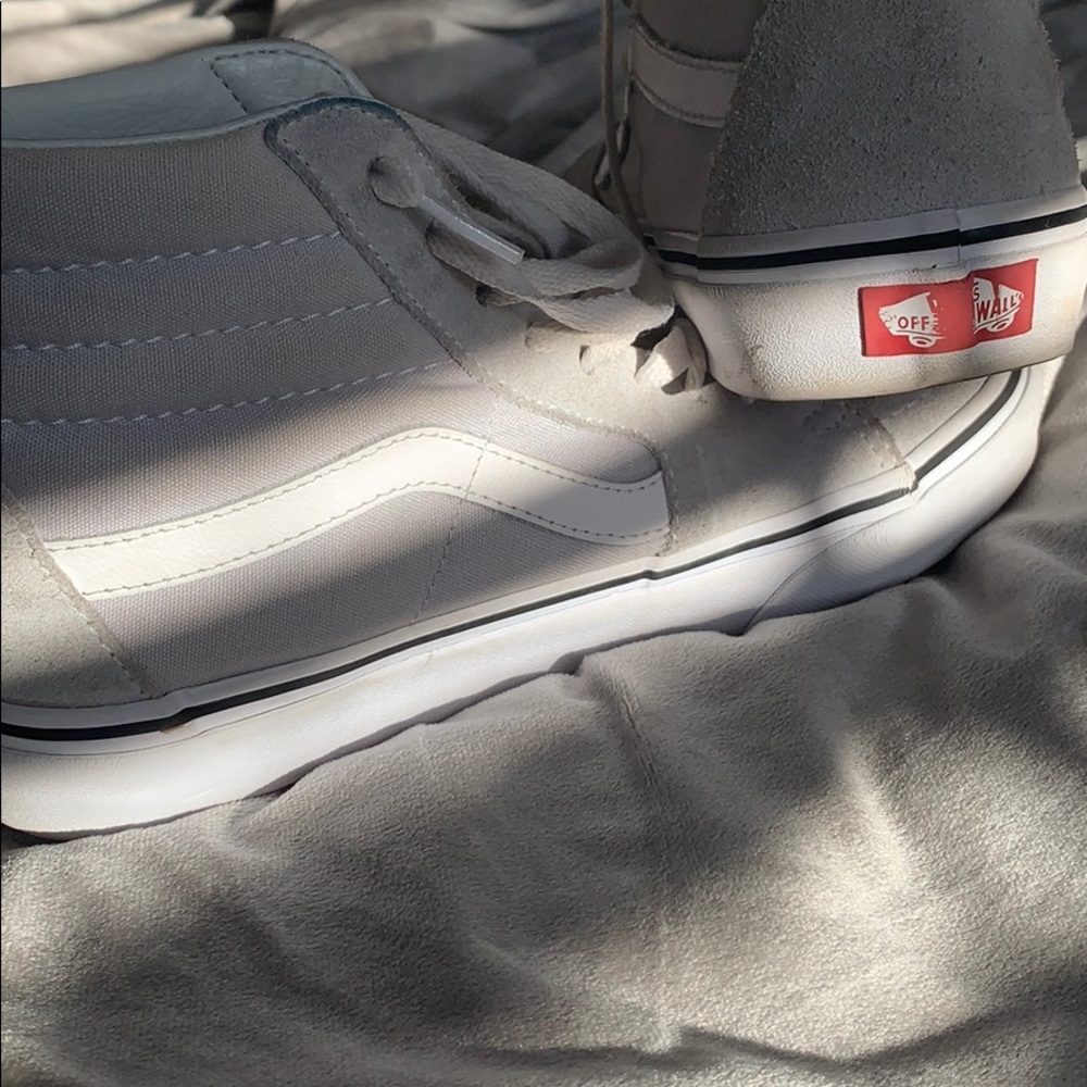Gray high top Vans